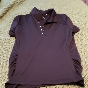 Fitted black golf shirt